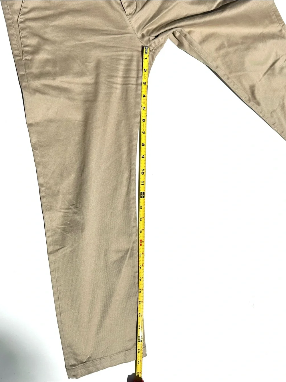 Saint Laurent Men's Classic Straight Chino Pants - Tan Beige, Stretch Cotton, 30